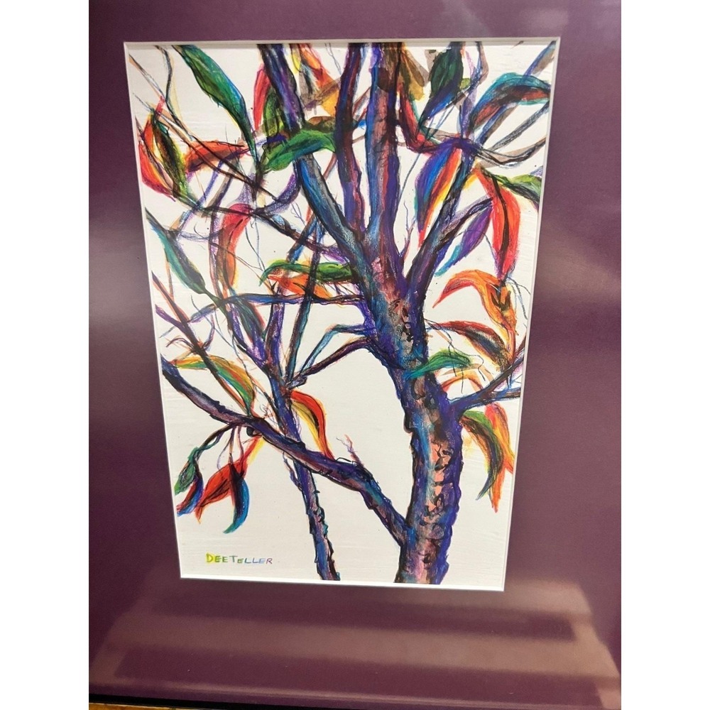 Dee Teller "Brother Tree" Watercolor & Color Pencil Drawing Signed & Numbered